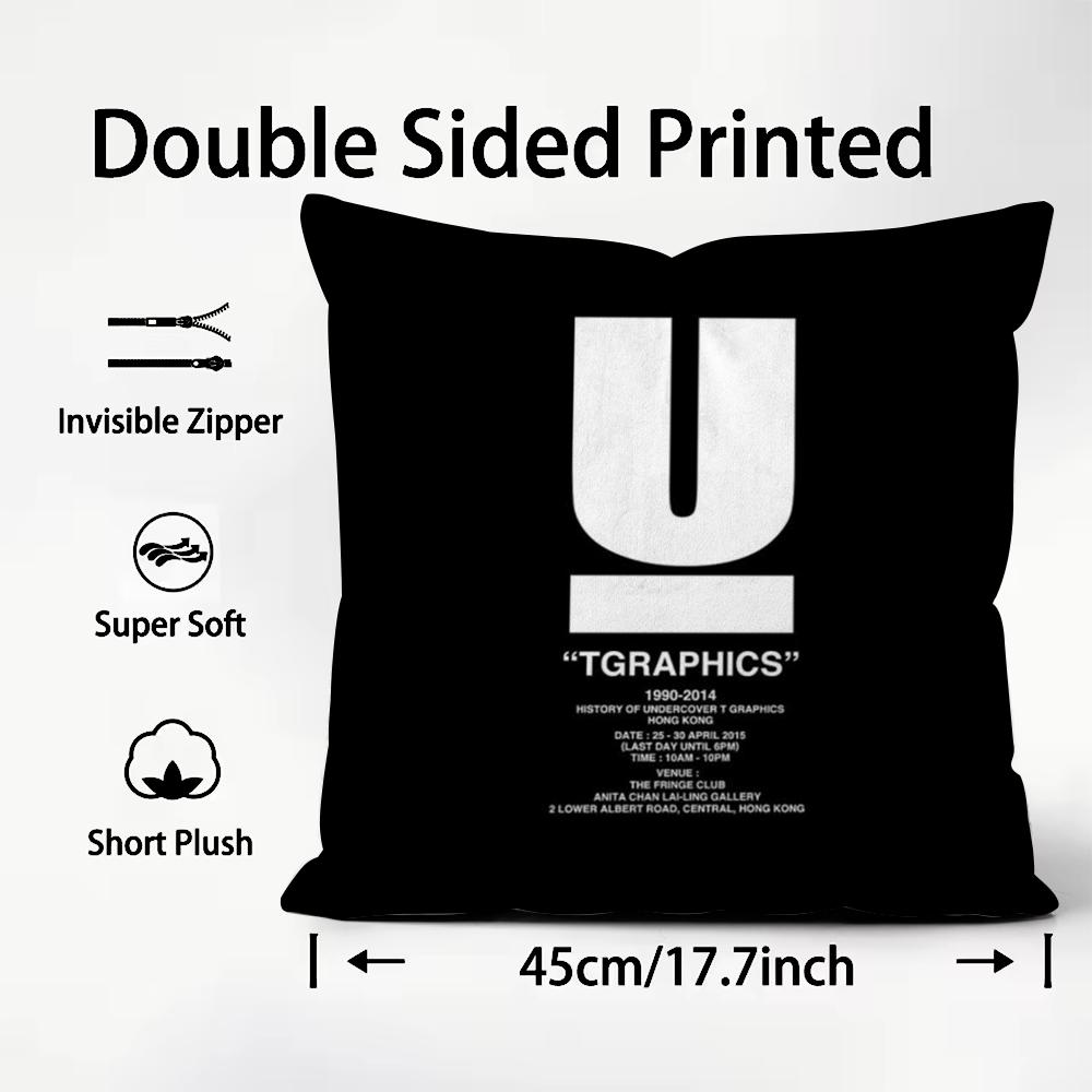 Brand U-UndercoverS Cushion Cover Comfortable Reversible Pillow Cover Ideal for Car Sofa Bedroom & Beyond