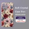 Colorful Flowers For iPhone 16 15 14 11 12 13 Pro Max XS XR 8 7 Plus Transparent Case Cover 16E