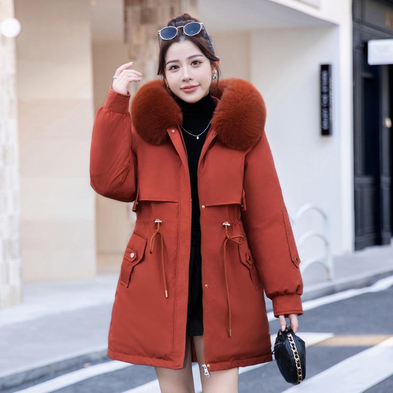 Large Size Pie Overcomes Women's Medium and Long Cotton-padded Clothes, Winter New Korean Version Fashion Cotton-padded Clothes, Piled and Thickened