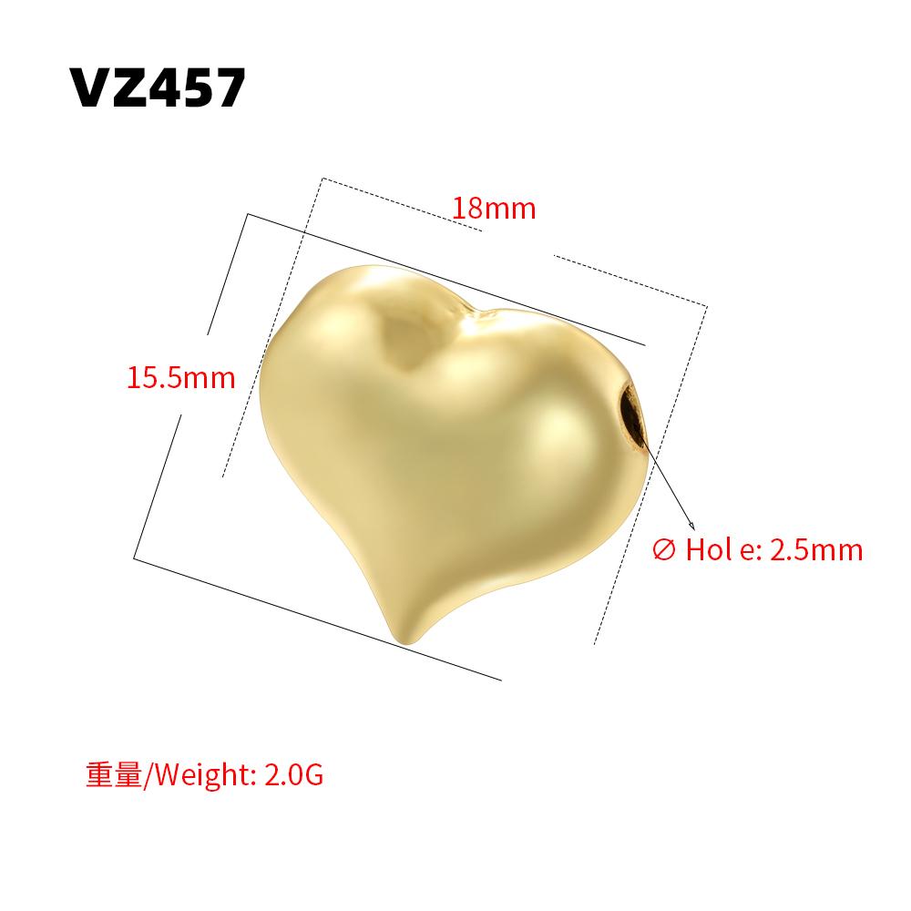 Unique Round and Heart-Shaped 3D Spacer Beads, Gold-Plated Brass Metal Beads DIY Crafting Supplies for Necklaces Bracelets:VZ446