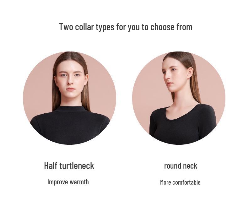 Damen Thermounterhemd mit Fleece-Futter für extreme Kälte, Deutscher Samt, Verdickte Basisschicht für den Winter.