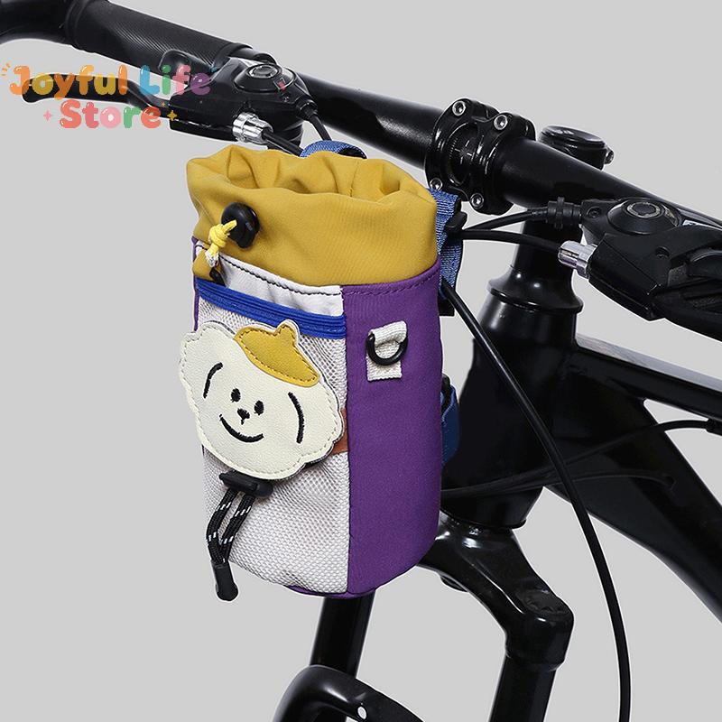 Heißer Cartoon Fahrradkorb Radfahren Fahrrad Vordere Aufbewahrungstasche Sport Wasserbecher Organizer Tragbare Fahrradtasche Fahrradzubehör