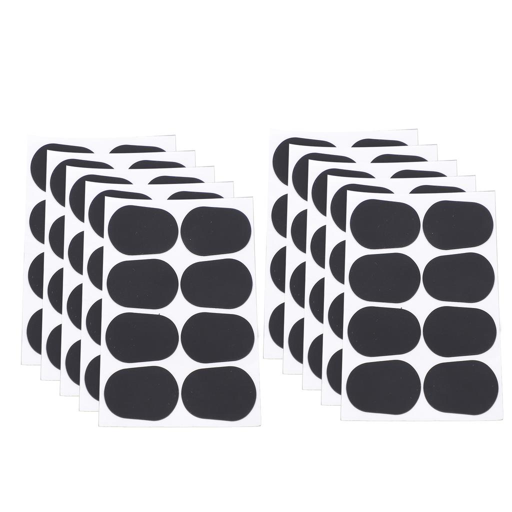 80Pcs Sax Mouthpiece Pad Silicone Black Cushion Patches Wind Instrument Accessories Thick 0.5mm