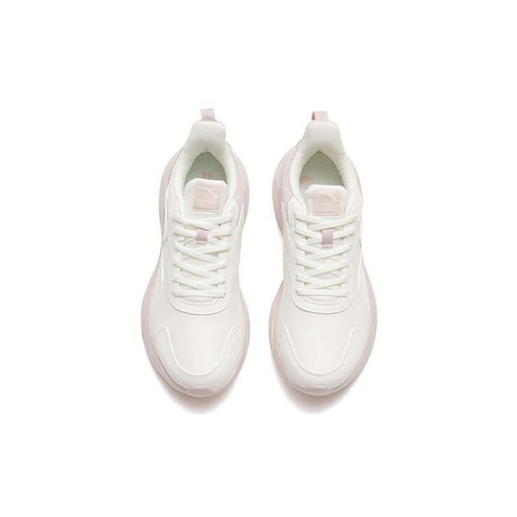 Anta Fashionable Comfortable Shock Absorbing Durable Low Top Running Shoes Women Sneakers White Gray 922245527-2