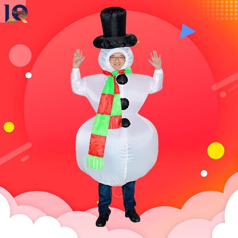 Inflatable Christmas Reindeer Riding Dinosaur Costume - Funny Holiday Party Santa Claus Hug