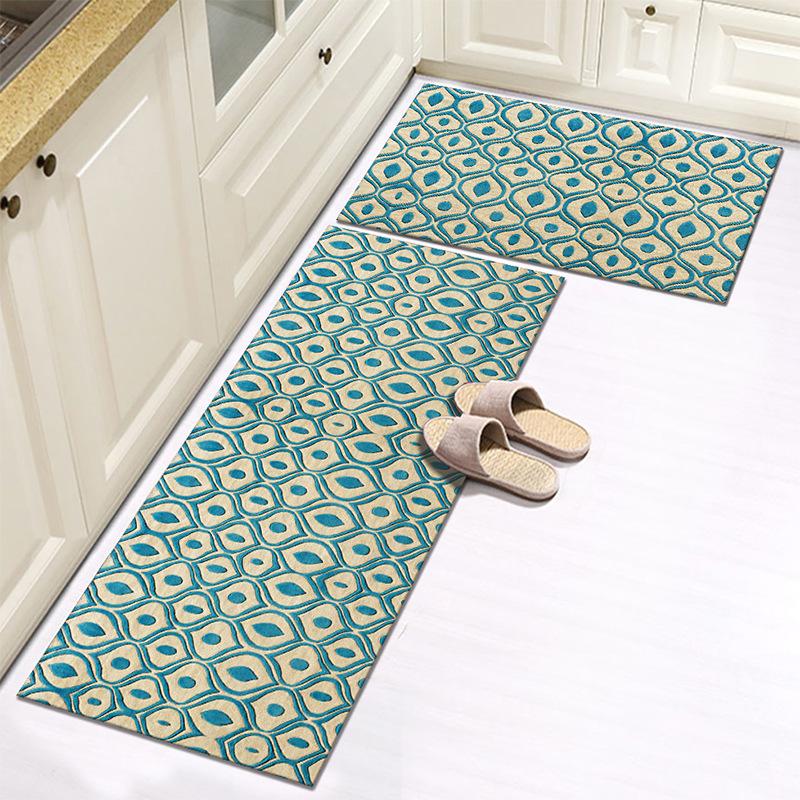 WTEMPO Kitchen Carpet Printed Carpet Thick Foot Mat Floor Mat Simple Door Mat Entrance Door Mat