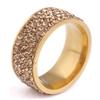 Gold Crystal Jewelry Free Shipping Wholesale Gold Color Stainless Steel Crystal Weddind Rings for Women