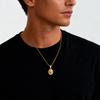 Edelstahl Kreuz Halskette für Männer Frauen, Trendige Ovale Anhänger Halskette, Religiöser Glaube Gebet Schmuck Unisex