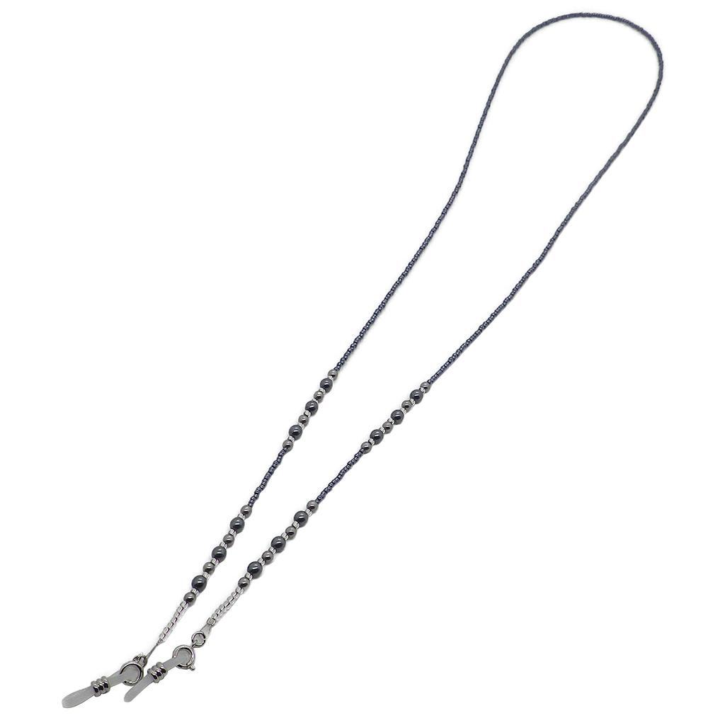 Nagoya Eyeglasses Glasses Chain, Eyeglass Chain with Pearl Beads, Made in Japan, 099050 (Gray 01)