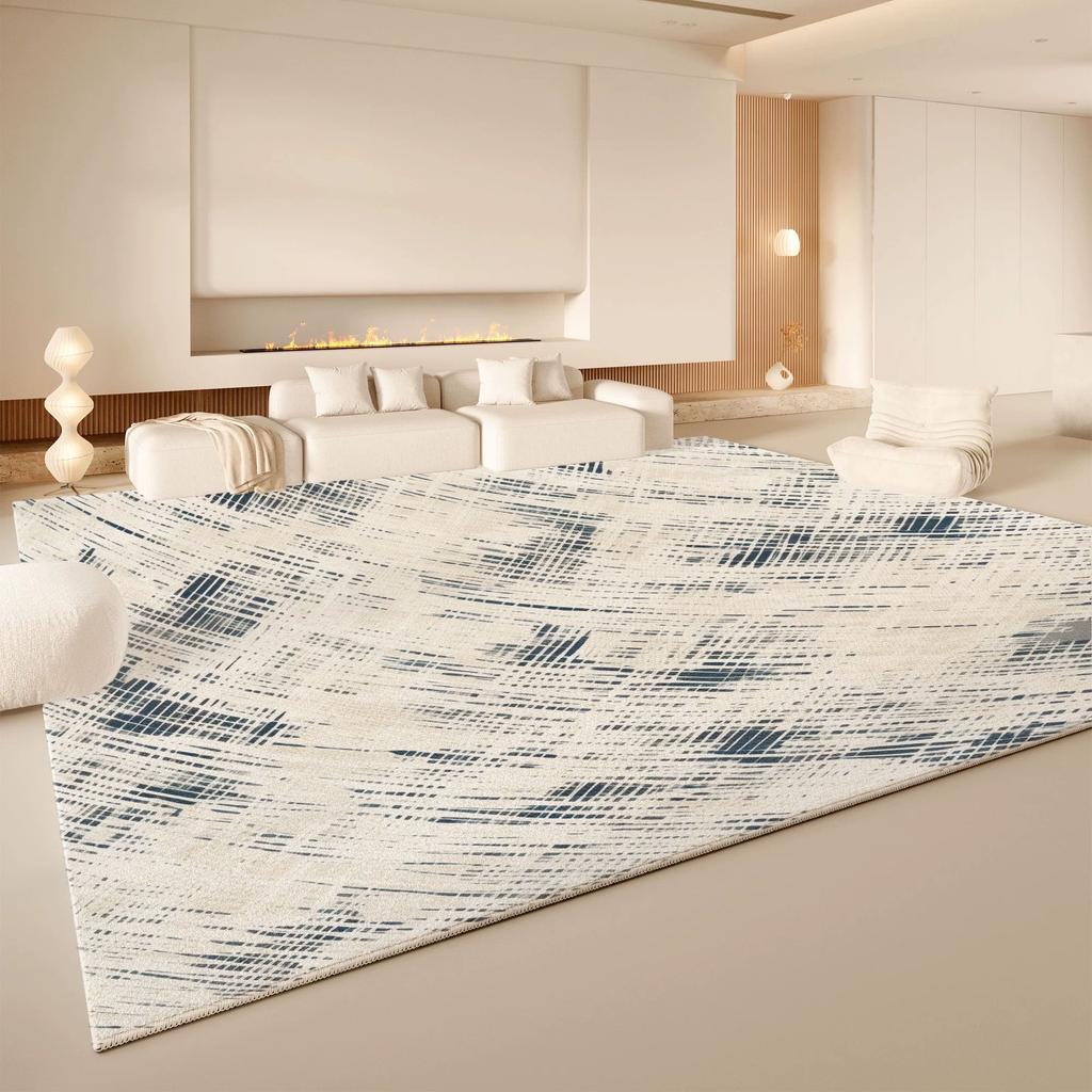 Ink Splash Abstract Art Area Rug Washable Anti-Slip Living Room Carpet Modern Neutral Minimalist Home Floor Rug Home