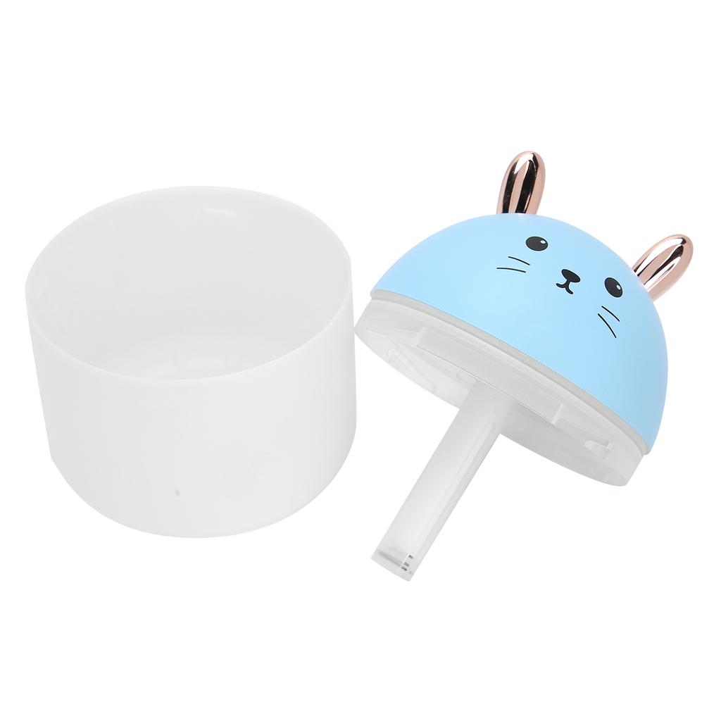 Cartoon Cat Modeling Humidifier Aromatherapy Diffuser with Colorful Light for Home Office Blue