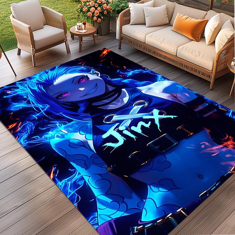 Jinx Print Rug, Washable Floor Carpet, For Entryway Dorm Laundry Room Office Study, Home Decor Birthday Christmas Gift