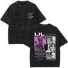 Washed Vintage Rapper Lil Peep Music Album Tshirts Men Women Fashion Hip Hop Retro T Shirts Oversized Short Sleeve Tshirt