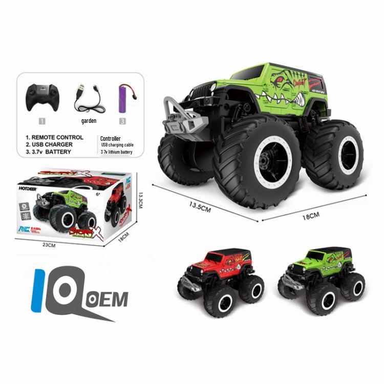 IQ0EM Amphibious Off-Road Stunt RC Car: High-Speed Big Foot, Drifting Climber