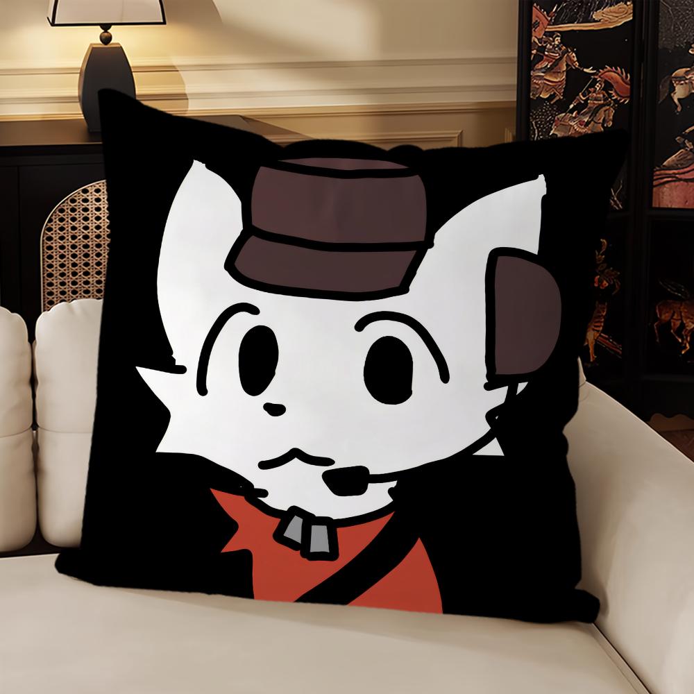 Boykisser Silly Cat Cute Pillow Case Sofa Living Room Bedroom Headboard Backrest Cushion Square Cushion Nap Time