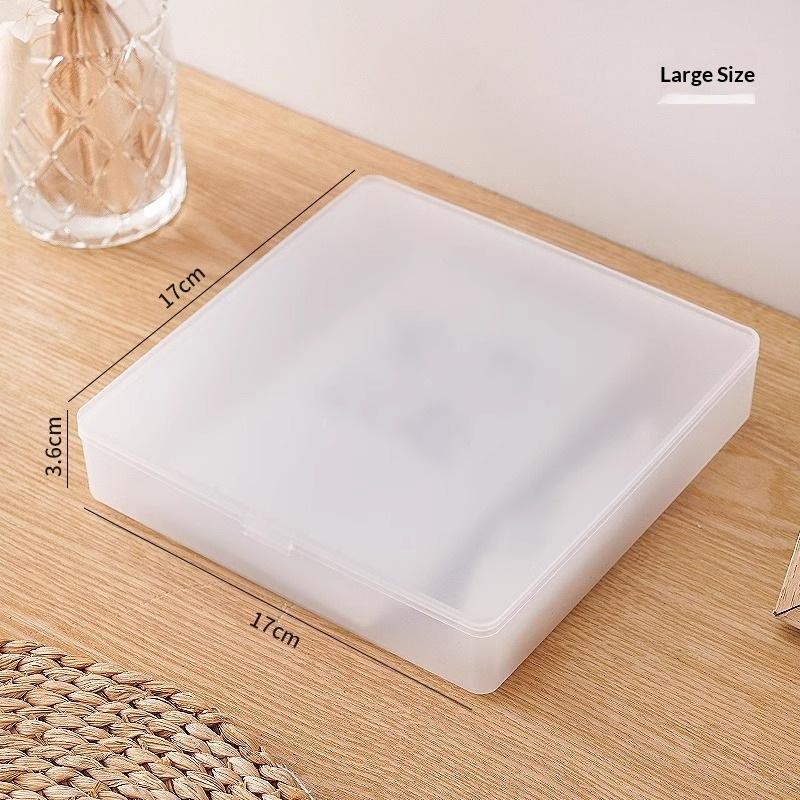 White & Transparent Desktop Storage Box Pos Collection Box Jewelry Container Id Card Organizer