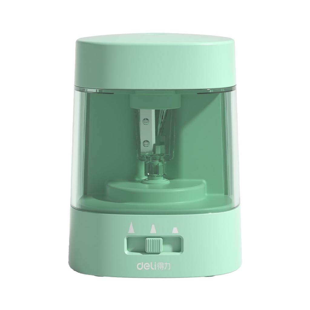 Ink Chips Deli Electric Pencil Sharpener Compatible Pencils and Colored Pencils Product VA3 Pencil Stationery and Compact Pastel Sharpening Even for