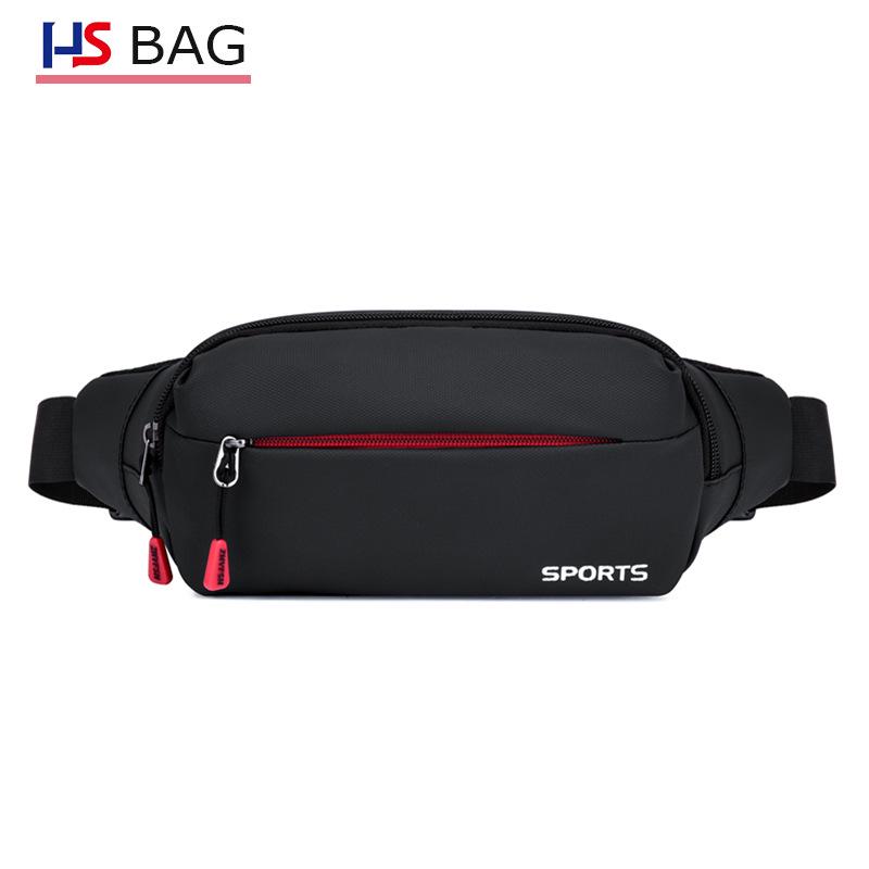 Korean Style Water-Resistant Waist Bag - Large Capacity Travel Phone & Cashier Storage чёрный