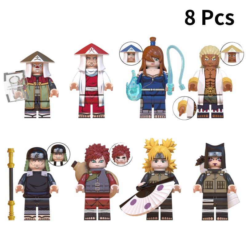 

Наруто Набор игрушек для сборки из блоков Мини-фигурки Модель Сделай сам АБС-пластик Детский подарок Фан