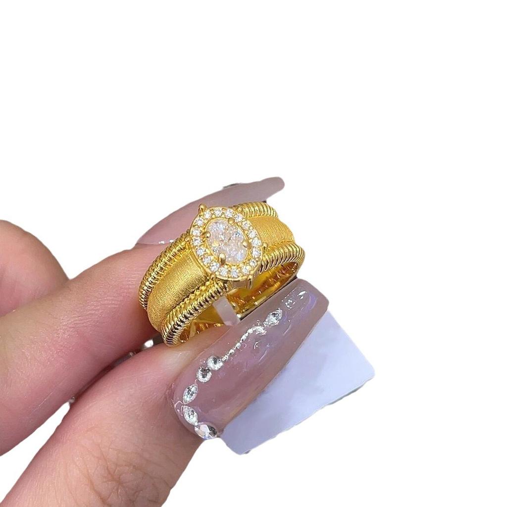 Female Light Luxury Exquisite Middle Aged Pigeon Egg Ring