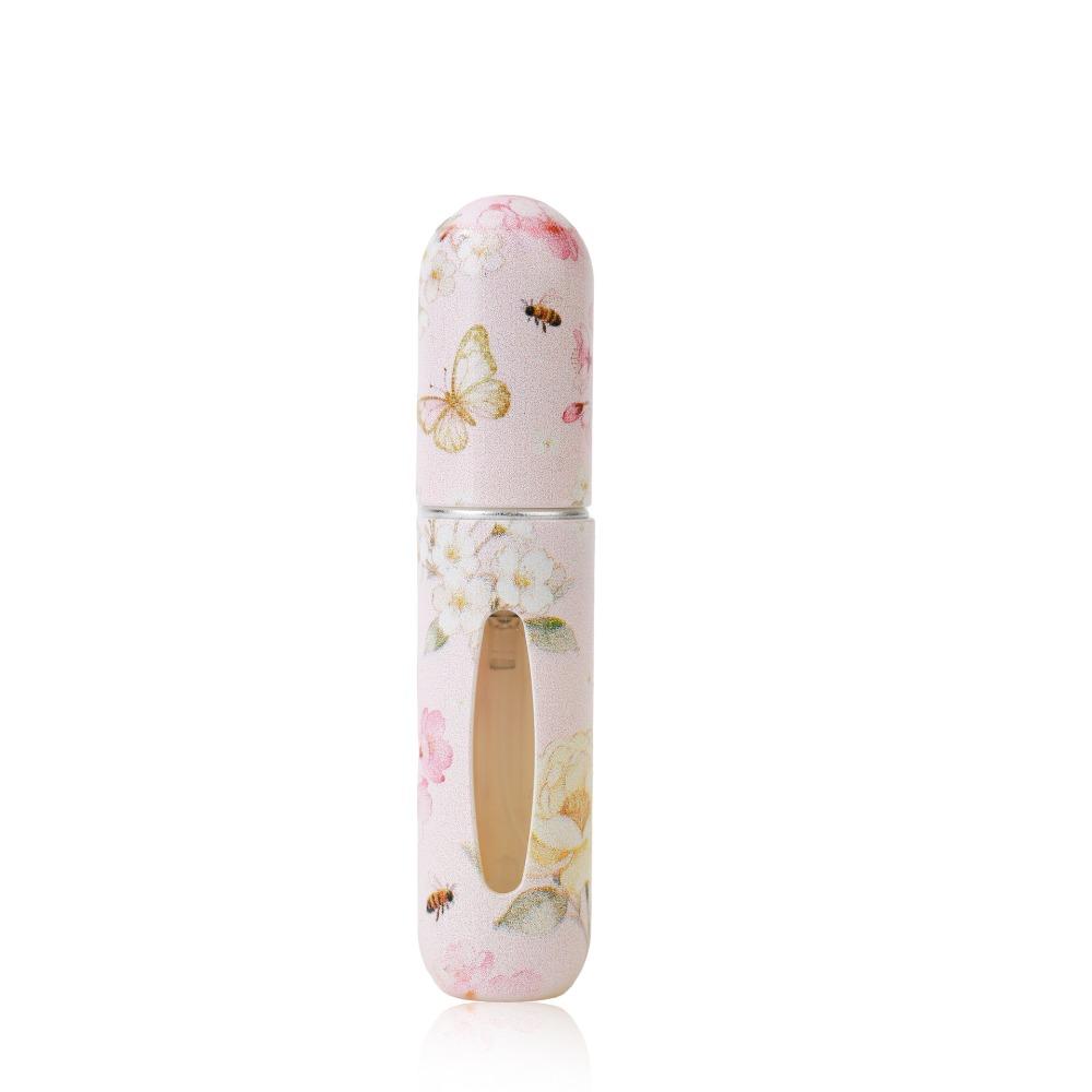 

5ml Mini Perfume Bottle Floral Series Empty Cosmetic Containers Spray Rotating Bottle Travel Use C