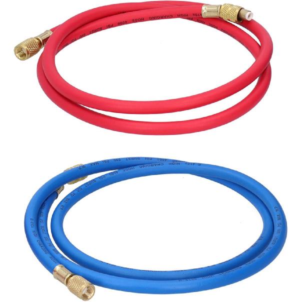 2Pcs Refrigerant Charging Hose, AC Charging Hoses Tube, Fluoride Adding Tube for Air Conditioner Outside Unit Repair Tool (R410 special 1.5 meters)