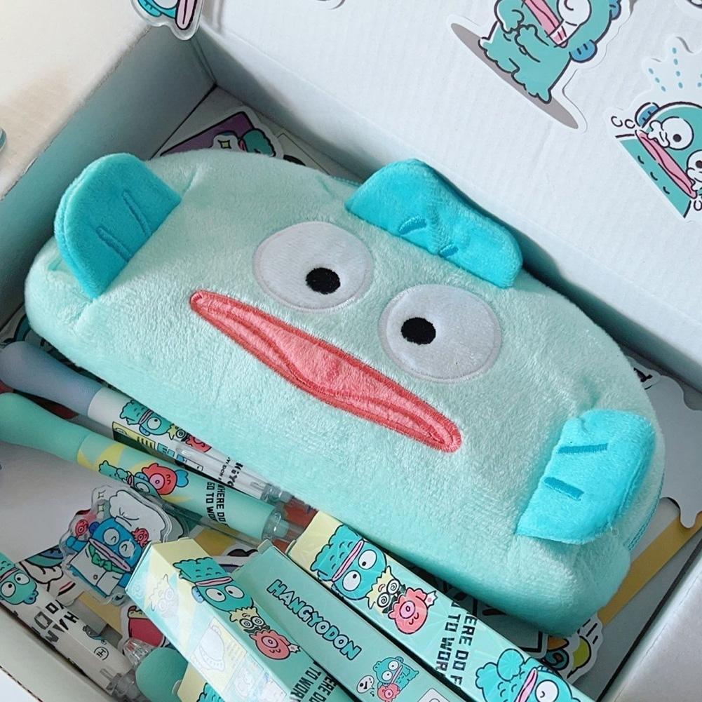 Novelty Funny Shaped Pencil Case Cute Large Capacity Blue Big-Mouthed Ugly Fish Giftable Funny Stationery Bag
