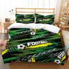 Football Printed Quilt Cover Household Bedding Set Down Quilt Cover Bedding Set Quilt Cover and Pillowcase Full Size Bedding