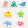 Baby Bath Toys Cute Cartoon Silicone Animals Water Toys Swimming Pool Water Game
