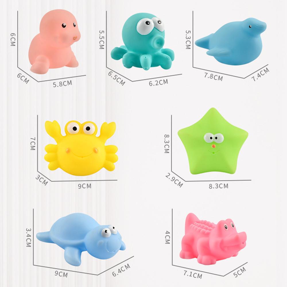Baby Bath Toys Cute Cartoon Silicone Animals Water Toys Swimming Pool Water Game
