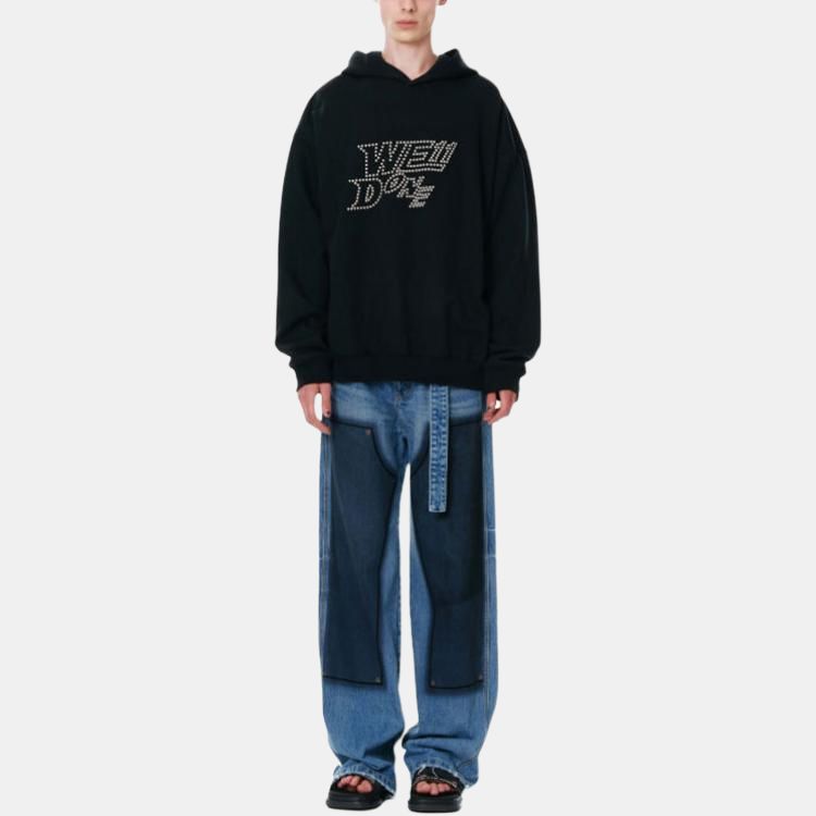 WE11DONE SS22 Sweatshirt Unisex Black WD-TH1-22-665-U-BK