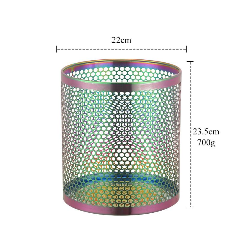 Golden Metal Waste Paper Bin Add Touch Of Elegance To Room Easy To And Clean Metal Golden Trash Can