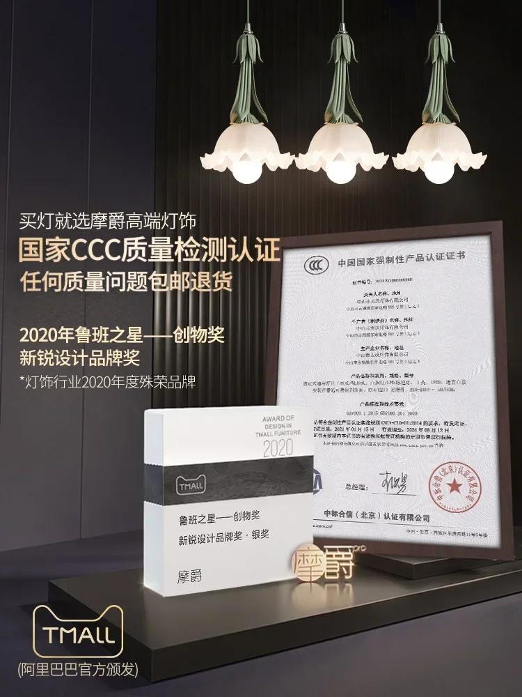 French Style Flower Chandelier Glass Pendant Light Suspension Hanging Lamp for Bedroom Living Dining Room