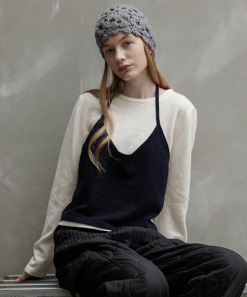 Waiowai Bustier Layered Round Knit_Ivory