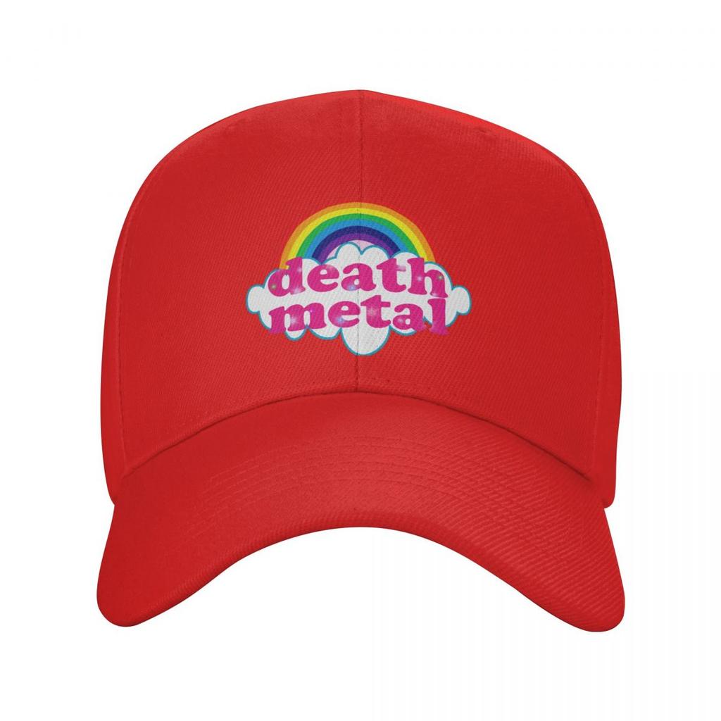 Custom Fashion Unisex Rainbow Rock Music Death Metal Baseball Cap Adult Adjustable Dad Hat for Unisex Sun Protection Snapback Hats