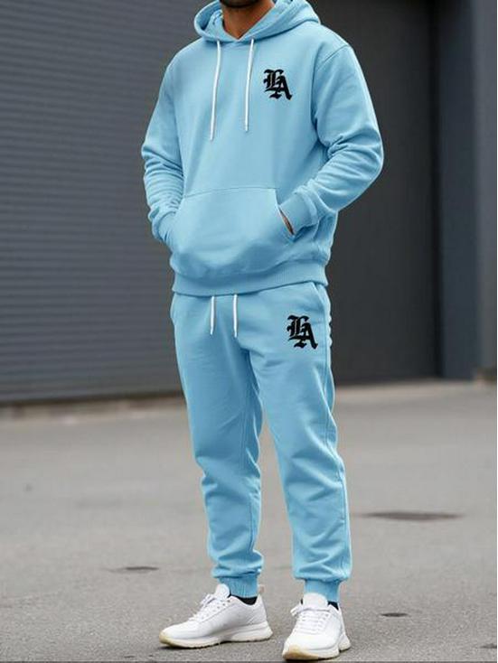 Men's Fleece Hooded Pullover & Sweatshirt Set - Autumn/Winter Casual Sportswear