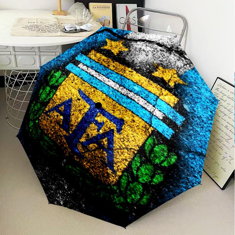 1PC Argentina Football club Printed Umbrella Folding umbrella, automatic umbrella 8-Frame for Travel, camping Fan gifts Christmas Gifts