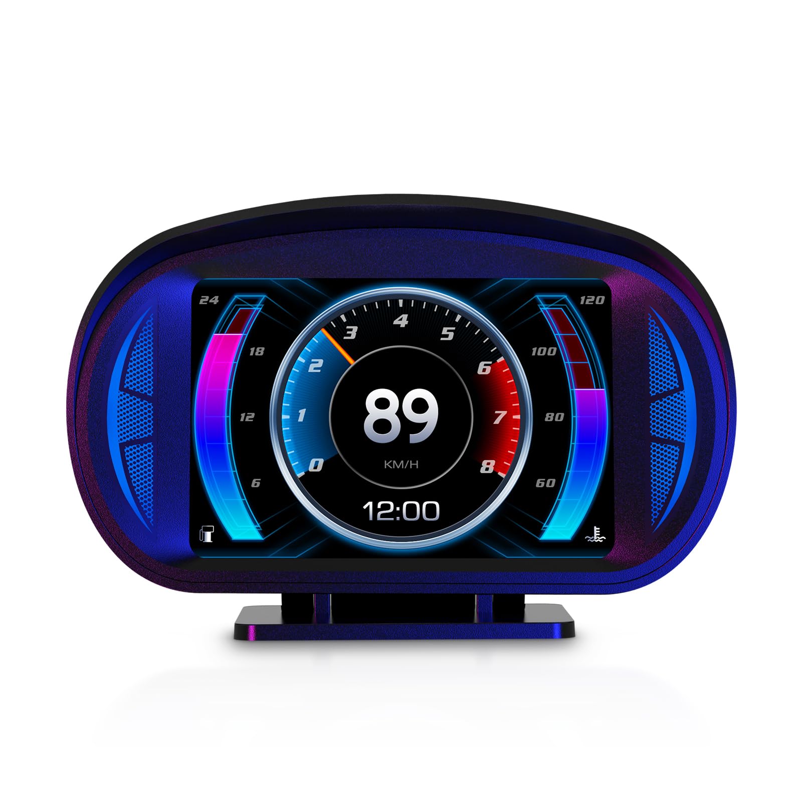 

HUD Head-Up Display Tachometer OBD2 + GPS Dual Compatible System, Multi-Car P2, Switchable USB ‎11.5cm
