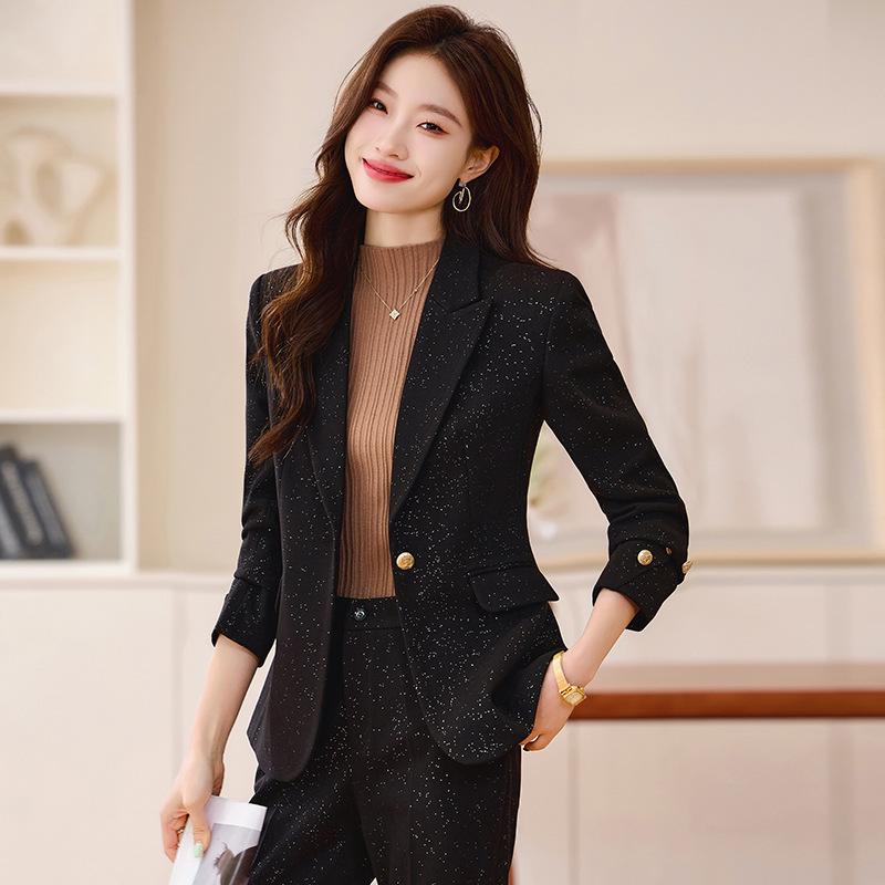 

Goddess Style Women s Slim-Fit Suit: High-End Formal & Casual Jacket with Pants Small