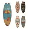 Retro Wooden Surfboard Decor Beach House Ocean Themed Wall Decor Signs Surfboard Wood Plaques Decoration Plate