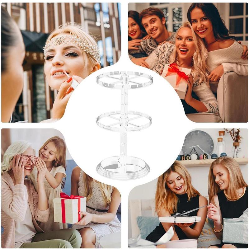 Earring Display 2 layers Earring Storage Rack 360 Degree Rotating Display Rack Rotating Jewelry Display Rack Home Organization