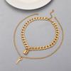 Multi Layer Lover Lock Pendant Choker Necklaces Steampunk Padlock The Chain Necklaces Collier Best Couple Jewelry Present GiftFashion Pendant