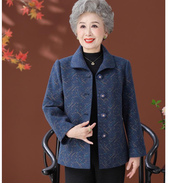 

Новая весенняя одежда для женщин среднего и пожилого возраста 60-70-80-летней бабушки, двубортное пальто, одежда для пожилого мужчины и мамино весенне-осеннее пальто 5XL