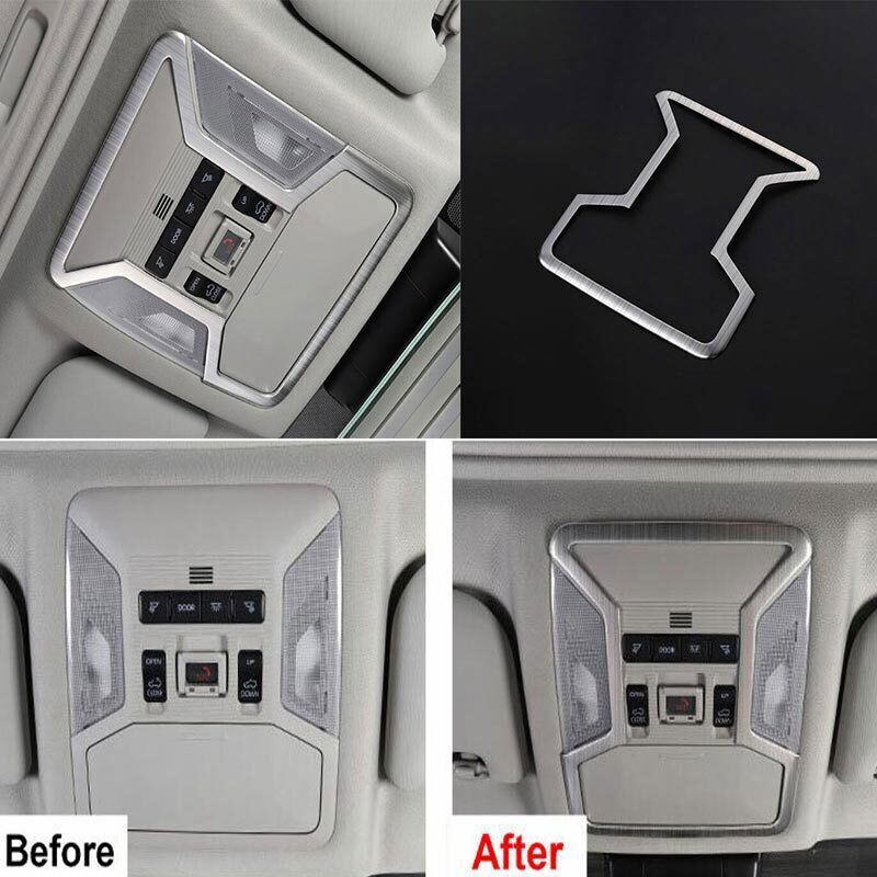 - Silver Titanium For Toyota RAV4 Car Roof Read Light Decor Cover Trim