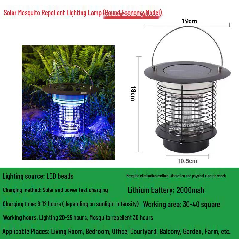Solar & Electric Mosquito Killer Lamp