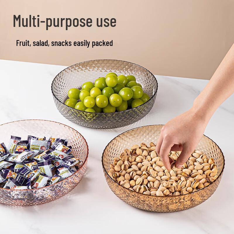 Abay Light Luxury PET Plastic Fruit and Snack Plate