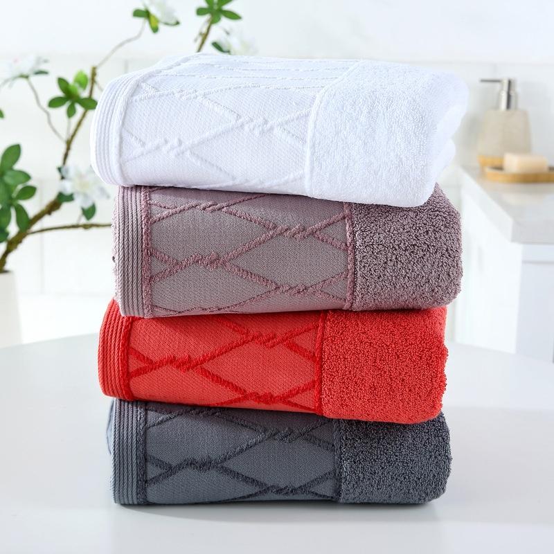 Manufacturer Sells Adult Thickened Wide Forged Bath Towels Made Pure Cotton Long-staple Solid Pattern Soft Absorbent for Hotel