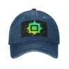 Just Shapes And Blixer Square Denim Cap Casual Baseball Caps Adjustable Hat Summer Unisex Baseball Hats