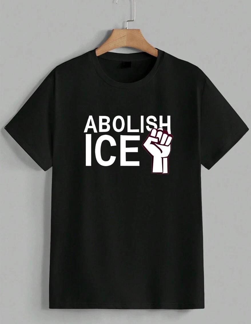 Abolish ICE Protest Immigration Rights Graphic T-Shirt Social Justice Unisex M