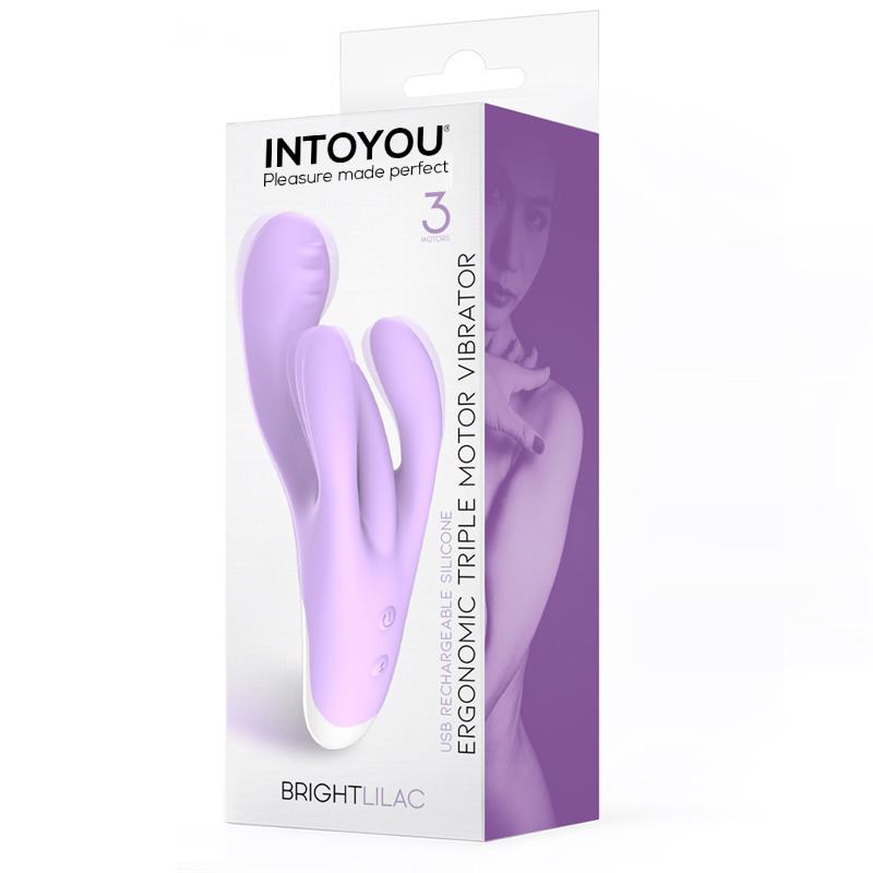 Brightlilac Vibrator Triple Motor Ergonomisches USB-Silikon